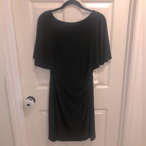 Lauren Ralph Lauren, black knee length, flutter sleeve dress. NWT. Sz 6.